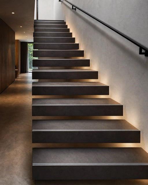 Trap in microcement